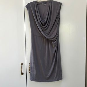 Grey Cowl Neck Dress